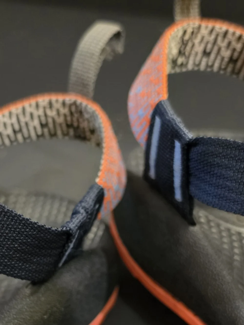Chaco Kids Sandals Orange and Navy Strappy Sport Sandals Size:2